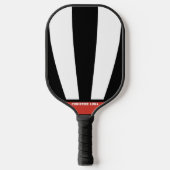 Gepersonaliseerde Naam Rood & Witte Strepen Twee T Pickleball Paddle (Voorkant)