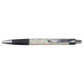 Gepersonaliseerde naam, roze Aqua Boho veren Pen (Achterkant)