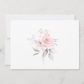 Gepersonaliseerde naam ROZE BLOEMIGE ROZEN Notitie Notitiekaartje (Achterkant)