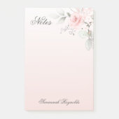 Gepersonaliseerde naam ROZE BLOEMIGE ROZEN Notitie Post-it® Notes (Voorkant)