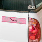 Gepersonaliseerde naam roze diamanten bumpersticker (Op Truck)