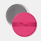 Gepersonaliseerde naam roze diamanten magneet (Voorkant / Achterkant)