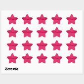 Gepersonaliseerde naam roze diamanten ster sticker (Vel)