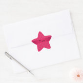 Gepersonaliseerde naam roze diamanten ster sticker (Envelop)