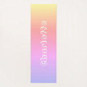 Gepersonaliseerde naam Roze Lila Gele Zonnesetkleu Yogamat (Achterkant)