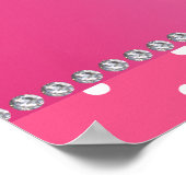 Gepersonaliseerde naam roze prinses roze polka dot poster (Hoek)