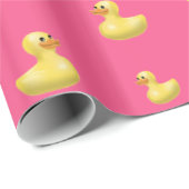 Gepersonaliseerde naam roze rubbereenpatroon cadeaupapier (Rol Hoek)