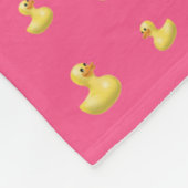 Gepersonaliseerde naam roze rubbereenpatroon fleece deken (Hoek)