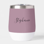 Gepersonaliseerde naam Roze Script Monogram (Voorkant)