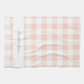 Gepersonaliseerde naam Roze speldenknop Theedoek (Horizontaal)