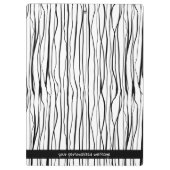 Gepersonaliseerde naam Roze & Zwart Modern Klembord (Achterkant)