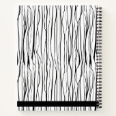 Gepersonaliseerde naam Roze & Zwart Modern Notitieboek (Achterkant)