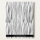 Gepersonaliseerde naam Roze & Zwart Modern Planner (Achterkant)