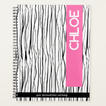 Gepersonaliseerde naam Roze & Zwart Modern