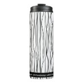 Gepersonaliseerde naam Roze & Zwart Modern Thermosbeker (Voorkant)