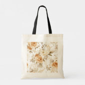Gepersonaliseerde naam Rustic Boho Rozen Neutral Tote Bag (Achterkant)