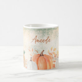 Gepersonaliseerde naam Rustic Herfst Koffiemok