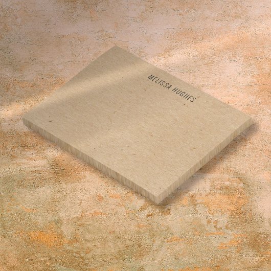 Gepersonaliseerde naam Rustic Kraft Boho Chic Post-it® Notes