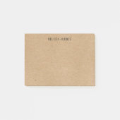 Gepersonaliseerde naam Rustic Kraft Boho Chic Post-it® Notes (Voorkant)