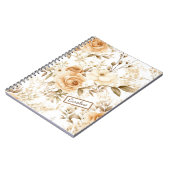 Gepersonaliseerde naam Rustiek Modern Boho Rozen N Notitieboek (Linkerzijde)