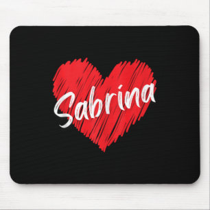 Gepersonaliseerde naam Sabrina I Love Sabrina Hear Muismat