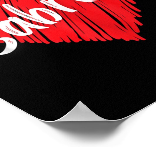 Gepersonaliseerde naam Sabrina I Love Sabrina Hear Poster (Hoek)