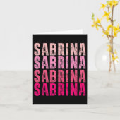 Gepersonaliseerde naam Sabrina I Love Sabrina  Kaart (Gele Bloem)