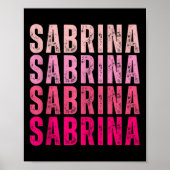 Gepersonaliseerde naam Sabrina I Love Sabrina  Poster (Voorkant)