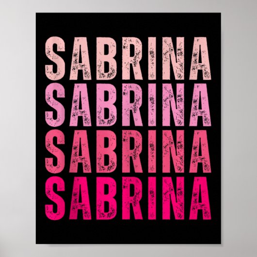 Gepersonaliseerde naam Sabrina I Love Sabrina  Poster (Voorkant)