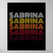 Gepersonaliseerde naam Sabrina  Sabrina Retro Poster (Voorkant)