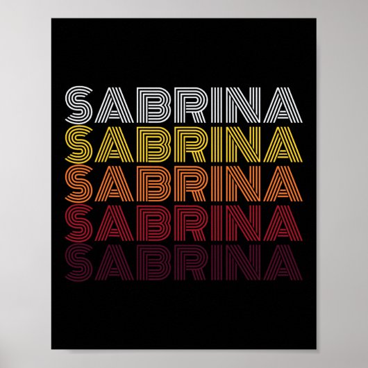 Gepersonaliseerde naam Sabrina  Sabrina Retro Poster (Voorkant)