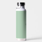 Gepersonaliseerde naam Sage Groen Script Bruiloft Waterfles (Rechts)