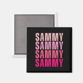 Gepersonaliseerde naam Sammy I Love Sammy Magneet (Voorkant / Achterkant)