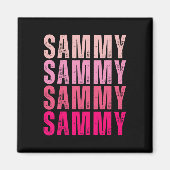 Gepersonaliseerde naam Sammy I Love Sammy  Magneet (Voorkant)