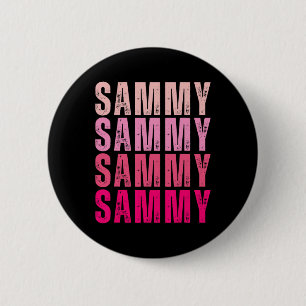 Gepersonaliseerde naam Sammy I Love Sammy  Ronde Button 5,7 Cm