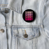 Gepersonaliseerde naam Sammy I Love Sammy  Ronde Button 5,7 Cm (In situ)