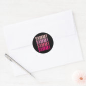 Gepersonaliseerde naam Sammy I Love Sammy Ronde Sticker (Envelop)