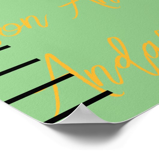 Gepersonaliseerde naam Schattige Baby Boy Groei Gr Poster (Hoek)