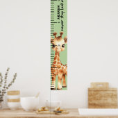 Gepersonaliseerde naam Schattige Baby Boy Groei Gr Poster (Keuken)