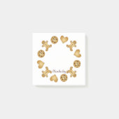 Gepersonaliseerde naam Schattige Cookie Gingerbrea Post-it® Notes (Voorkant)