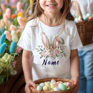 Gepersonaliseerde naam Schattige Easter Bunny Kind T-shirt
