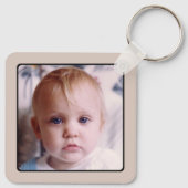 Gepersonaliseerde naam schattige luiaard 1 foto ge sleutelhanger (Achterkant)