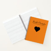 Gepersonaliseerde Naam Schattige modern Script Ora Notitieboek (Binnen)