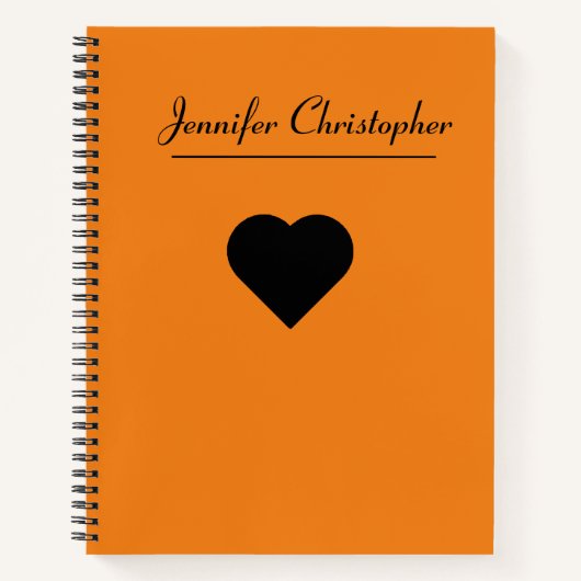 Gepersonaliseerde Naam Schattige modern Script Ora Notitieboek (Voorkant)