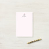 Gepersonaliseerde naam Schattige Olifant Mom & Bab Post-it® Notes (Op bureau)