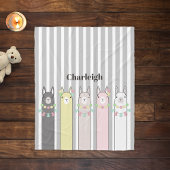 Gepersonaliseerde naam Schattige Retro Kleurrijke Fleece Deken