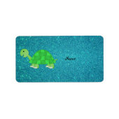 Gepersonaliseerde naam schildpad etiket (Voorkant)