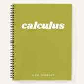 Gepersonaliseerde naam School Class Calculus Wisku Notitieboek (Voorkant)