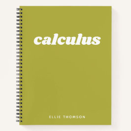 Gepersonaliseerde naam School Class Calculus Wisku Notitieboek