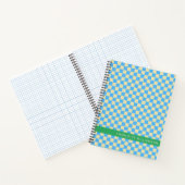 Gepersonaliseerde Naam School Retro Checkerboard B Notitieboek (Binnen)